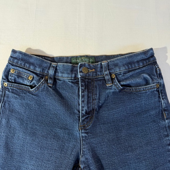 Lauren Ralph Lauren Denim - LRL Lauren Ralph Lauren Petite Straight Leg Jeans Dark Wash Sz 8P Classic Preppy